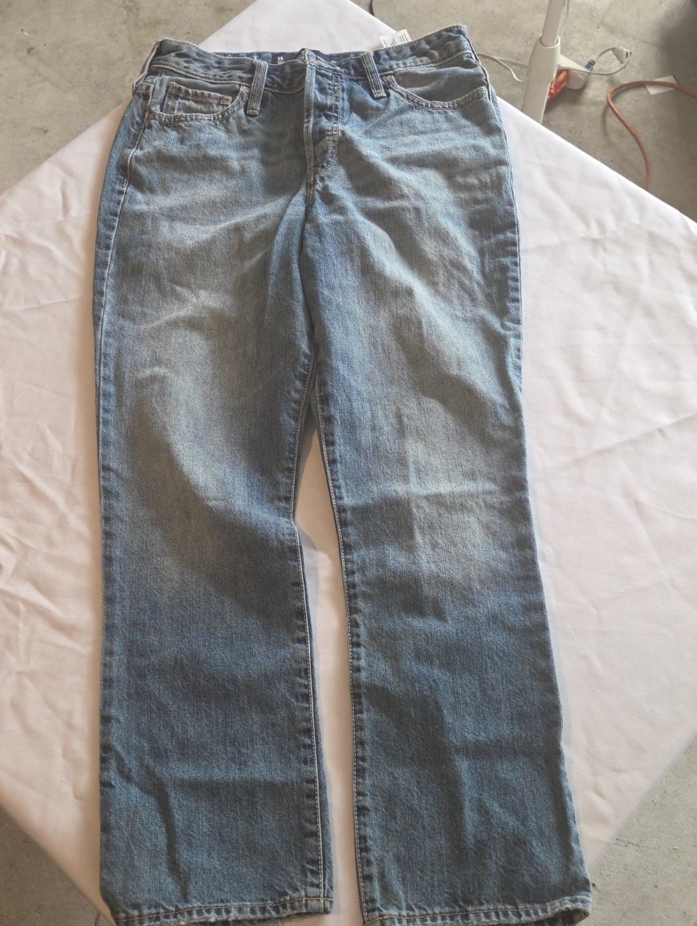 Hollister Women's Light Blue Straight Leg Jeans